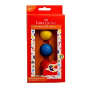 Faber-Castell Kindergarten Ball Crayons - Set of 3 | Non-Toxic, Ergonomic & Mess-Free