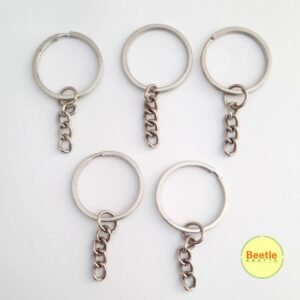 Silver Keyrings (Pack of 20) - 25mm (Without Connector) for DIY Crafts, Keychain Making & Jewellery