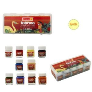 Camlin Fabrica Acrylic Ultra Color - 10 Shades, 15ml each | Multi-Surface Paint
