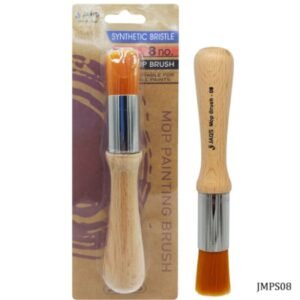 Mop Painting Brush - Synthetic Hair (Size No. 8) | Soft Blender Brush for Acrylic, Oil & Watercolour Painting
