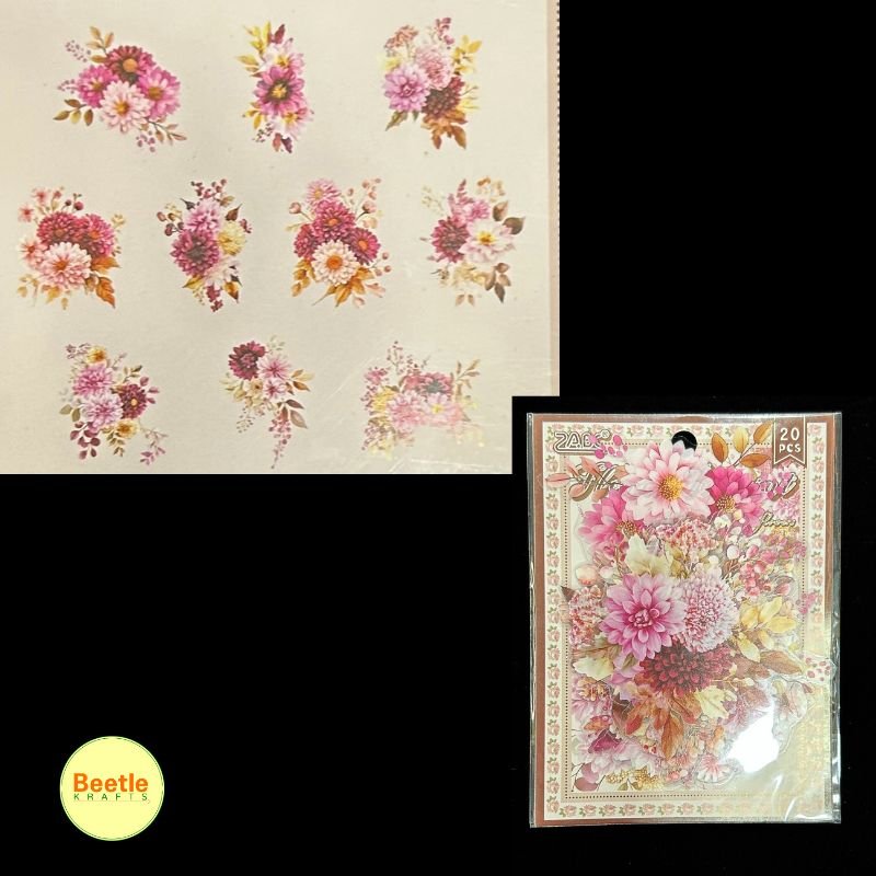 Buy 3D Flower Stickers - Buy 20pcs Pack | Beetle Krafts
