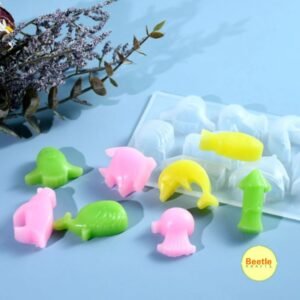 Sea Animals Silicone Mould (8 Cavity) - For Crafts, Candy & Resin