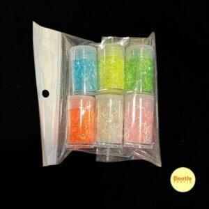 Fluorescent Sequins Pack (6 Colors, 36g Total) - For Crafts & Decor