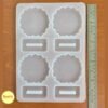 Agate Round Photo Frame & Car Dash Silicone Mould (4 Cavity)