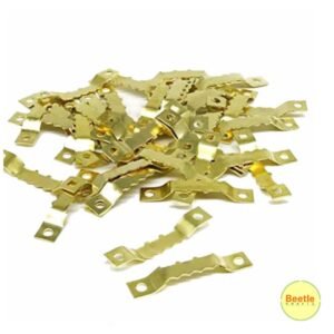 Golden Sawtooth Photo Frame Hangers (Bulk Pack of 20) - Picture Hooks