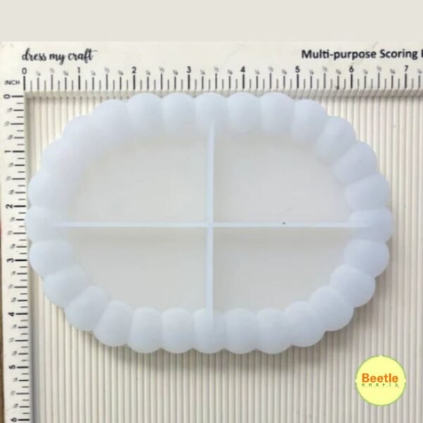 Oval Bubble Texture Silicone Mould (6.5" x 4.65") - Resin & Jesmonite Tray 13 477
