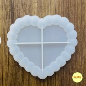 Heart Shape Bubble Texture Silicone Mould (5.25" Approx) - Resin & Jesmonite Tray