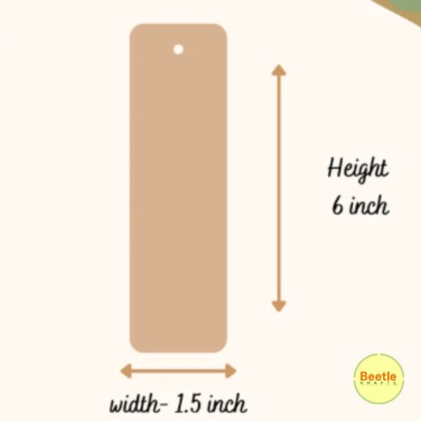 MDF Bookmark Blanks (Pack of 10) - 6x1.5 Inch, 3.5mm Thick | Decoupage, Resin & Painting 13 500