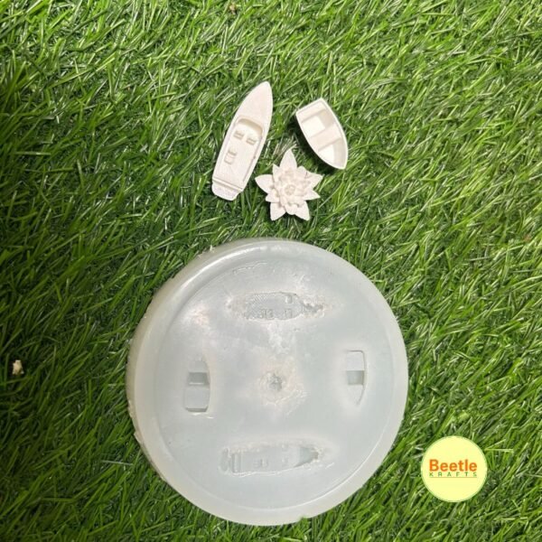 Boat & Lotus Silicone Mould (5 Cavity) – Premium Craft Tool