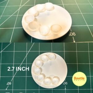 7-Bowl Miniature Serving Plate Set | 2.7 Inch Diameter | Dollhouse Kitchen & Polymer Clay Food Props