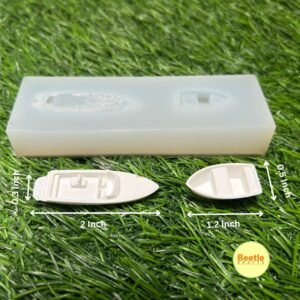 Miniature Boat Silicone Mould (2 Cavity) - Speed & Small Boat for Resin Art & Clay