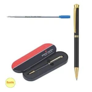 Pierre Cardin Cristal Black Chrome Ball Pen – Sleek Professionalism & Timeless Style