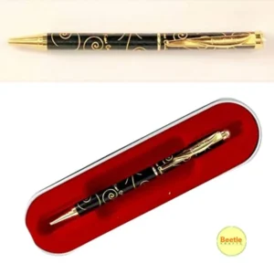 Pierre Cardin Pearl Floral Ball Pen – Black & Gold Edition | Premium Metal Body