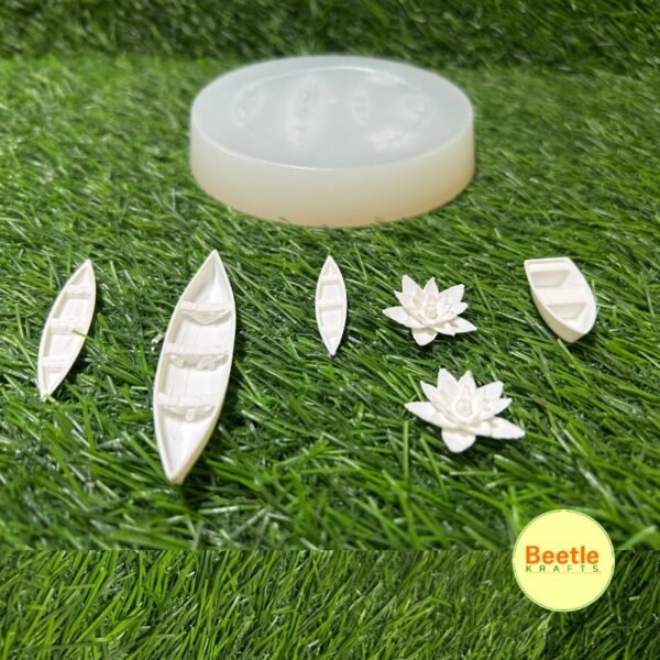 Boat Lotus Silicone Mould – Premium 6 Cavity Craft Set