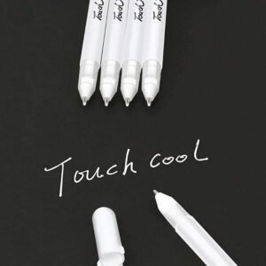 Opaque White Gel Pen (0.8mm) for Art, Highlighting, and Black Paper