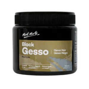 Mont Marte Black Gesso – 500g | Professional Artist Grade Surface Primer