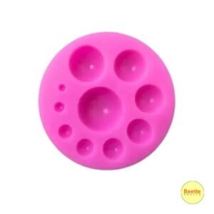 Round 7-Cavity Pearl Silicone Mould – Multi-Size Sphere Creator