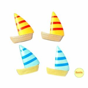 Sailboat Miniatures – 1.5 Inch | Set of 2 | Nautical DIY Accents