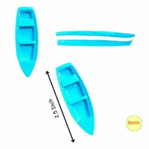 Mini Blue Boat – 2.5 Inch | Nautical Rowing Boat Miniature