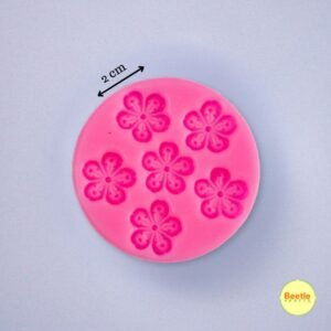 Blossom Flower Silicone Circle Mould – 6 Cavity | 2cm Flower Size
