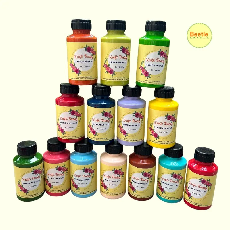Premium Studio Acrylic Paint – 500ml | High-Pigment & Professional Consistency