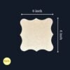 Decorative Scalloped MDF Coaster Base – 6 Inch | 3.5mm Designer DIY Canvas