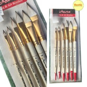 Arora Professional 6-Piece Dagger Striper Brush Set – Taklon Synthetic Series | Precision Sword & Petal Brushes