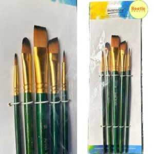Worison 5-Piece Multipurpose Artist Brush Set – Premium Mixed Shape Collection for Every Technique