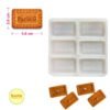 Parle-G Style 6-CavityBiscuit Silicone Mould | Hyper-Realistic Food Illusion Mould for Candle Making, Soap, Polymer Clay & Resin Art
