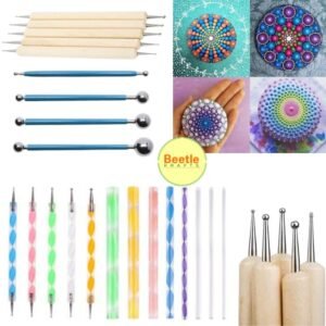 Professional Mandala Dotting Tools Set (Available in Set of 4, 5, 8, or Complete Kit) | Acrylic Rods & Ball Stylus Pen Set